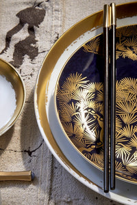 Petite assiette Zen - Blanc & Or