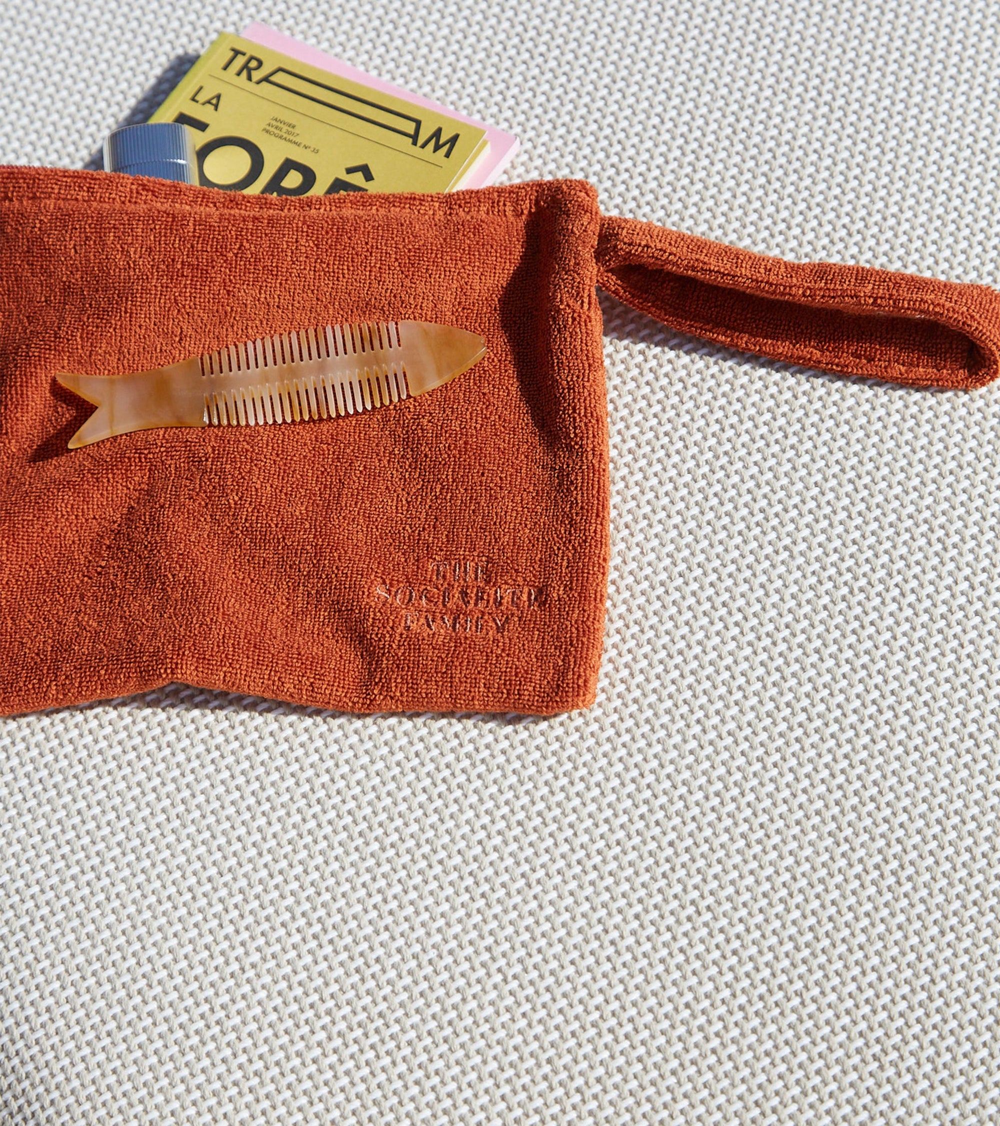 Trousse de plage Maremma en éponge - Brique