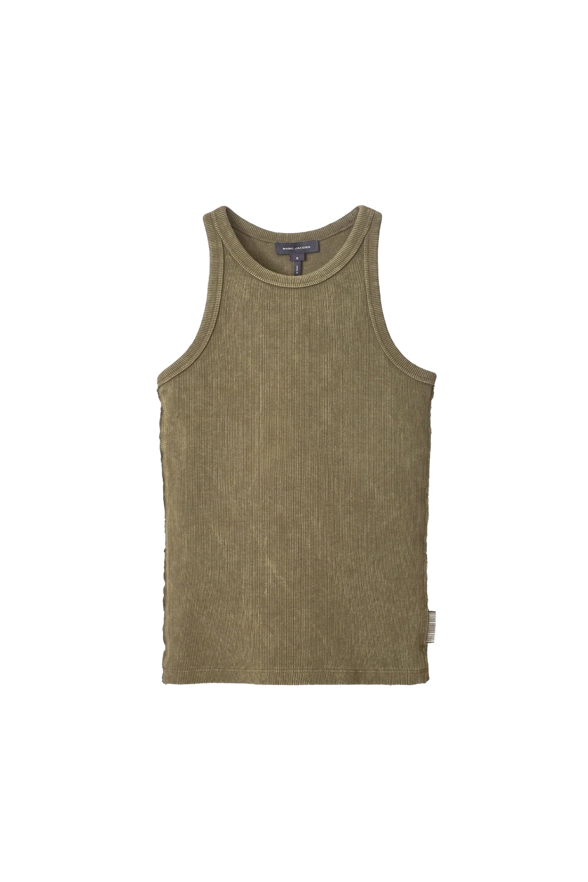 Ribbed Grunge tank top - Kelp