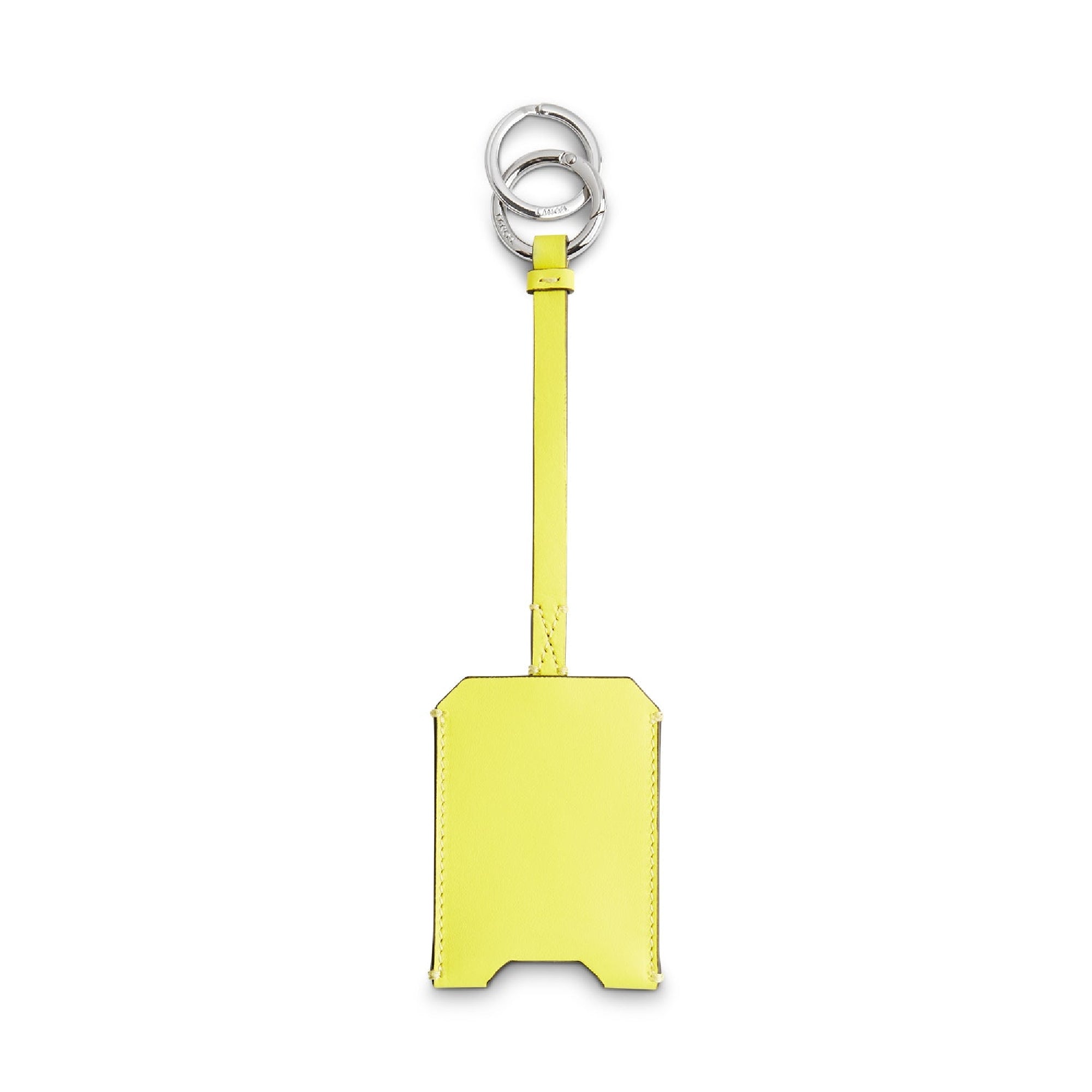Signature leather key ring - Neon