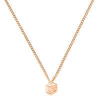 Collier court à logo - Or Rose pâle