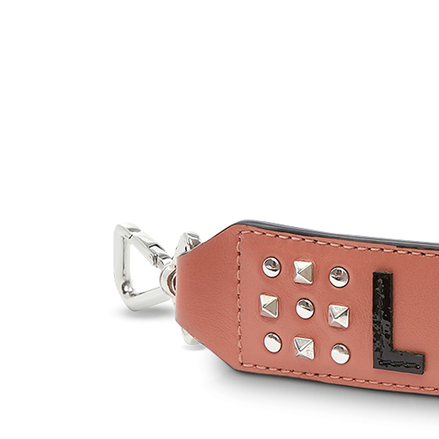 Poignée amovible Ninon en cuir lisse - Blush & Metal