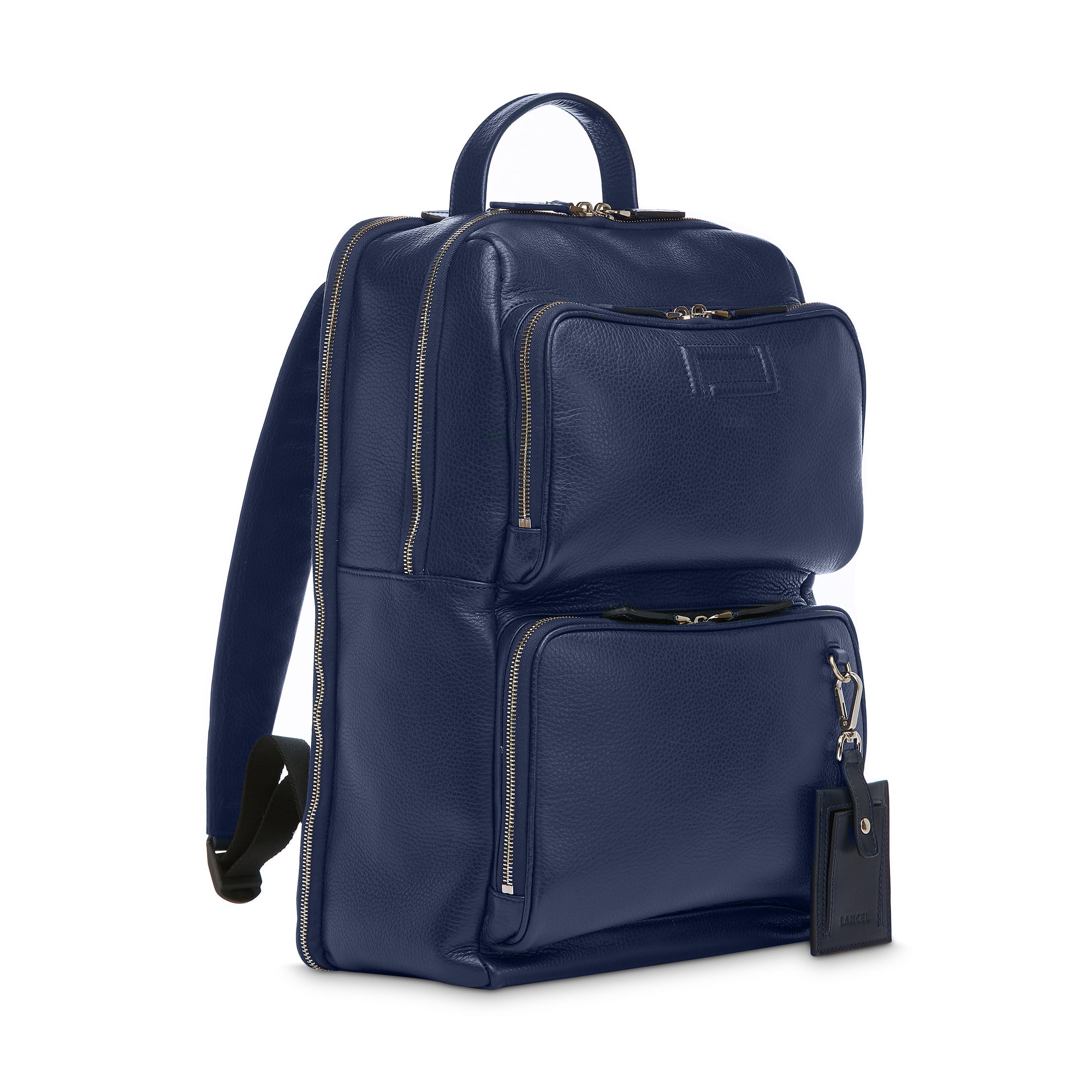 Sac à dos Grand Hôtel GM en cuir grainé - Bleu pétrole