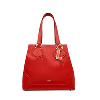 Sac cabas M Izy en cuir grainé - Rouge Lancel