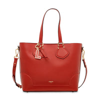 Sac cabas M Izy en cuir grainé - Rouge Lancel