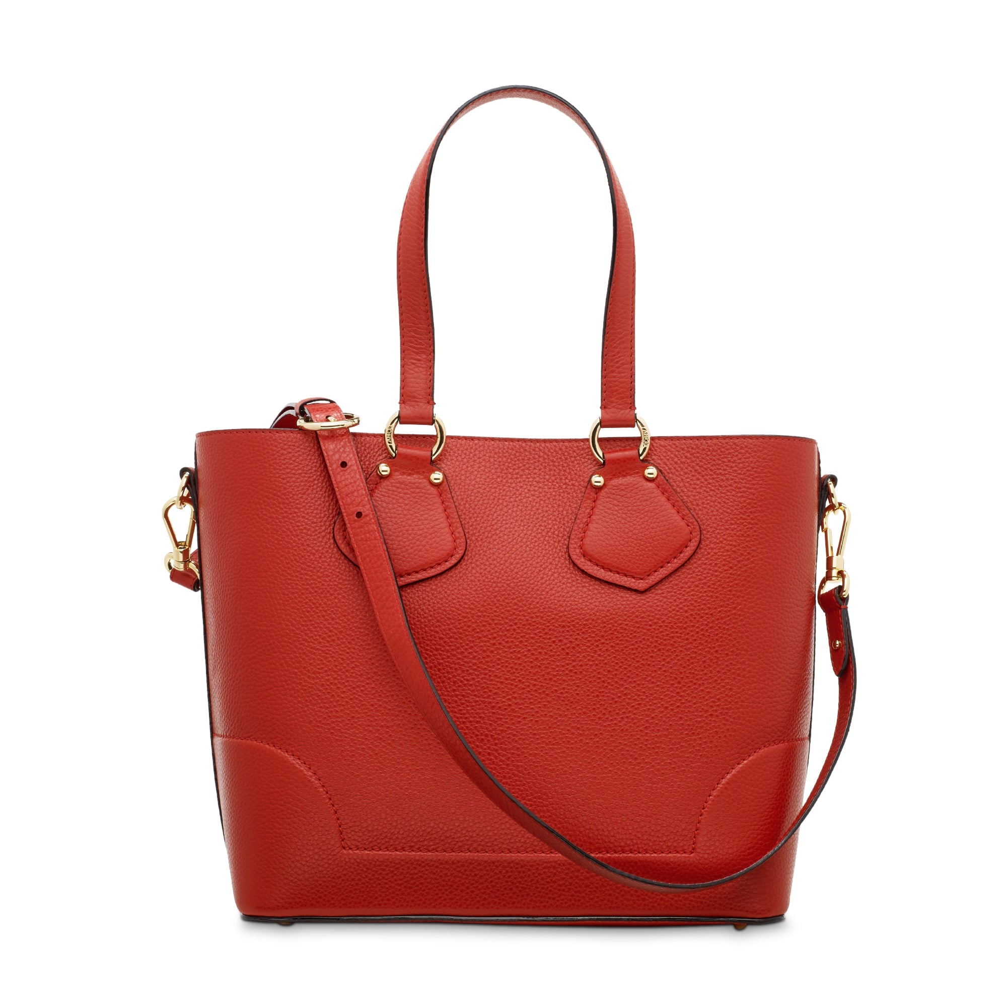 Sac cabas M Izy en cuir grainé - Rouge Lancel