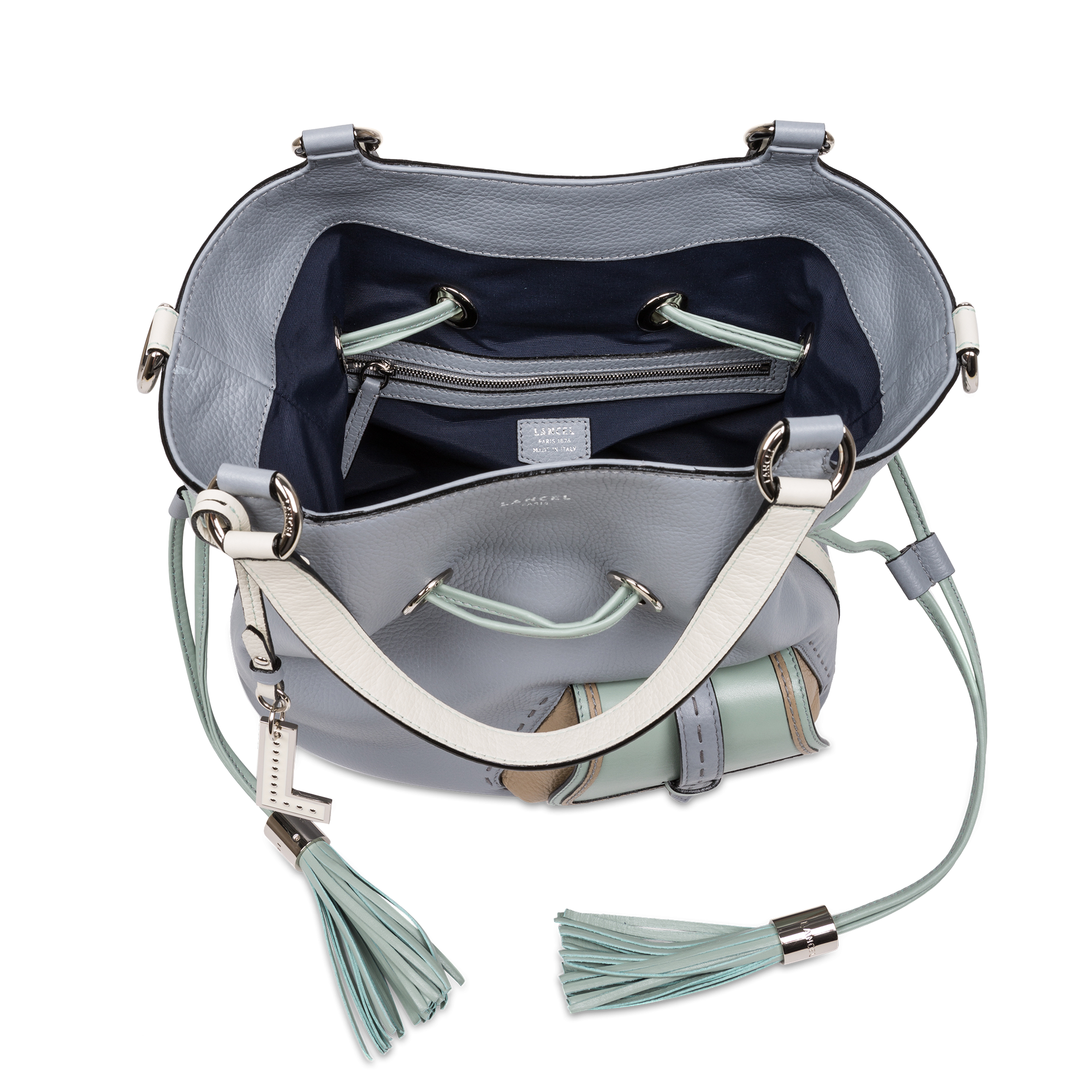 Sac seau Premier Flirt en cuir grainé - Multico Glacier