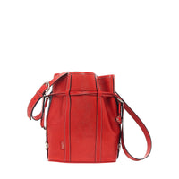Leather M Elsa bucket bag - Red Lancel