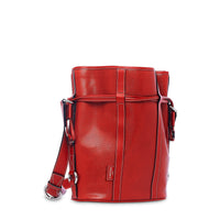 Leather M Elsa bucket bag - Red Lancel