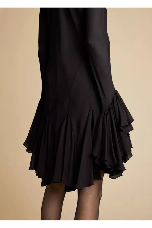 Winston dress in silk - Black