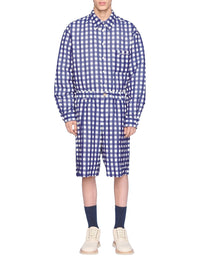 NAVY CHECKS LE SHORT GELATI