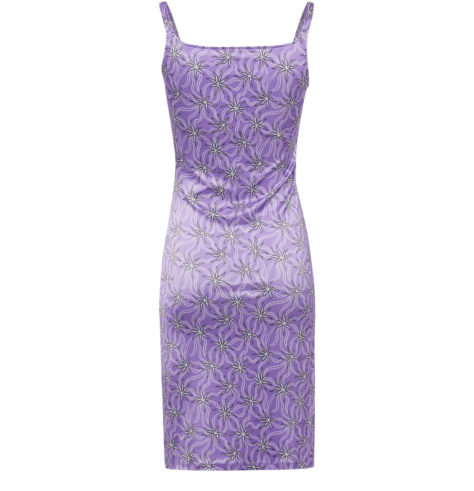 Robe drapée à bretelles - Purple Splash