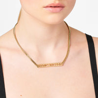 Monogram necklace in brass - Gold