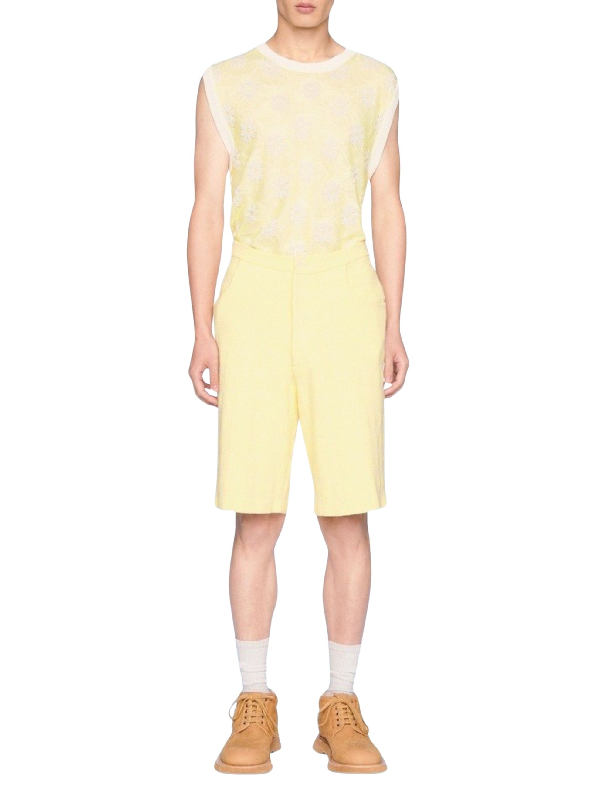 YELLOW CHECKS LE SHORT CITRON