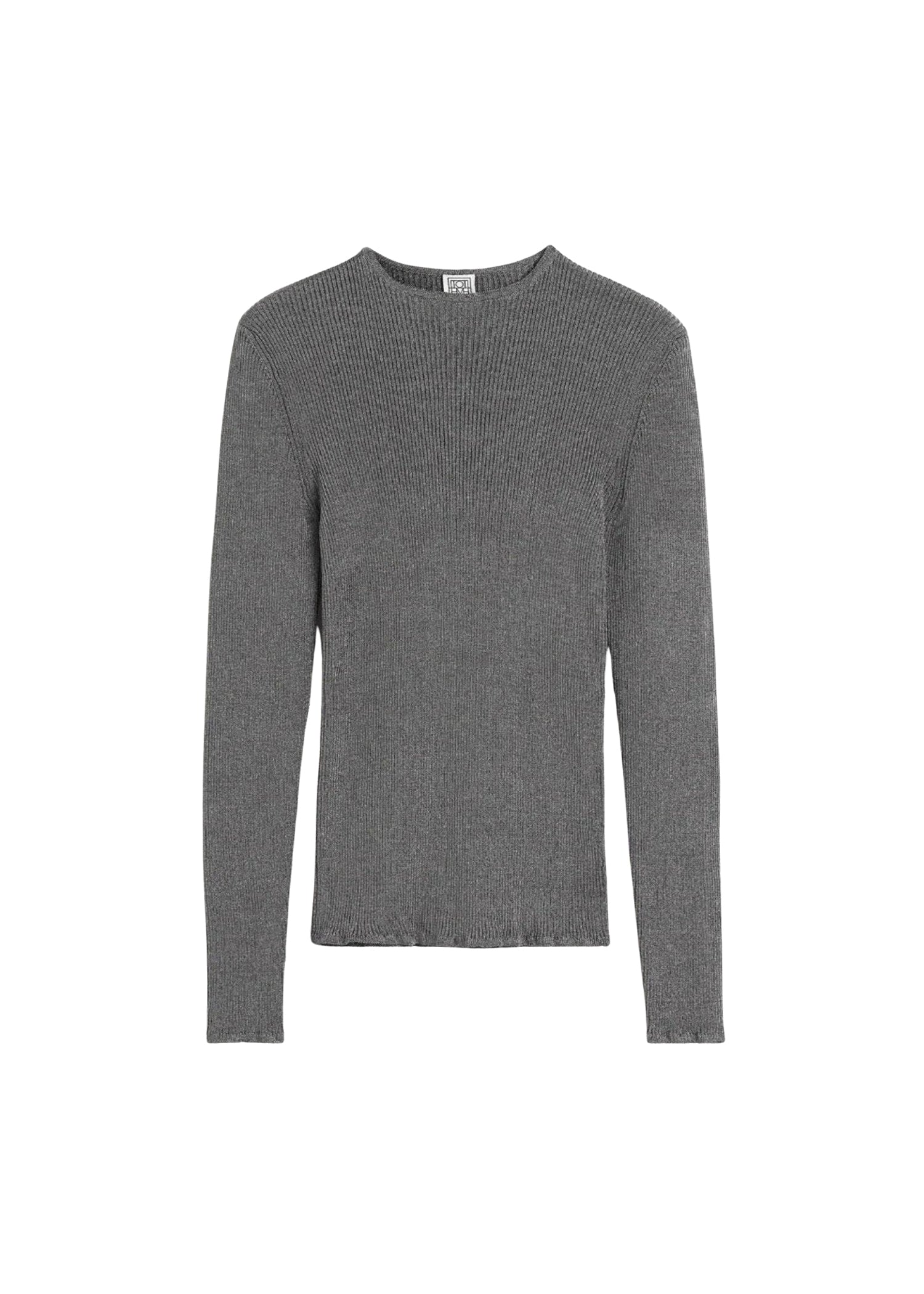 Pull côtelé en maille - Gun Metal