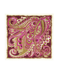 Carré de soie imprimé Paisley - Azuki