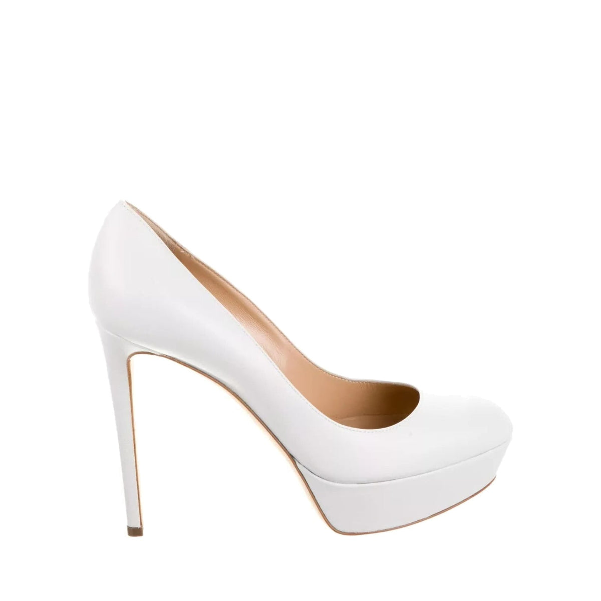 Escarpins à plateforme 150 en cuir - Bianco