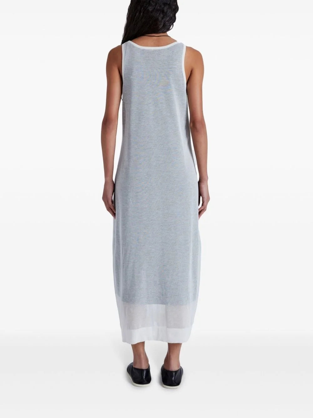 Robe en tricot transparent Simmons - Off White & Black