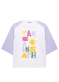 T-shirt manica a 3/4 con stampa