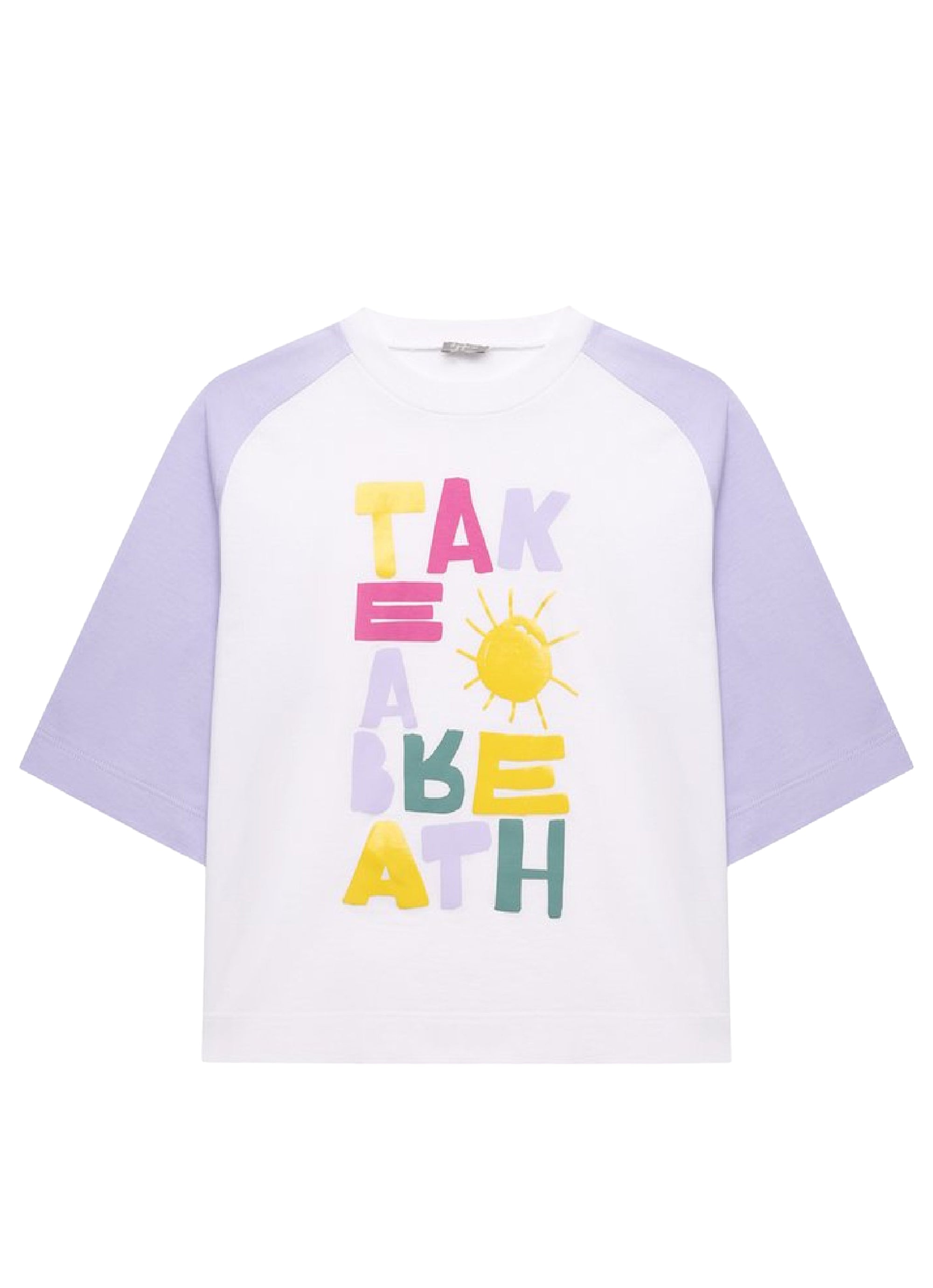 T-shirt manica a 3/4 con stampa