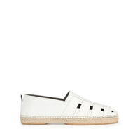 Espadrilles tressées en cuir - Bianco