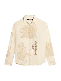 Chemise Simon imprimée - Beige Arty Sun