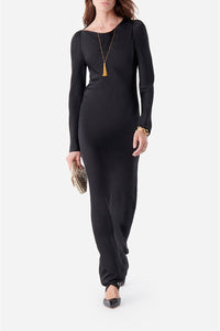 Robe longue Delle - Noir