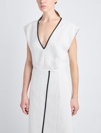 Robe Monir en coton de lin - Ecru