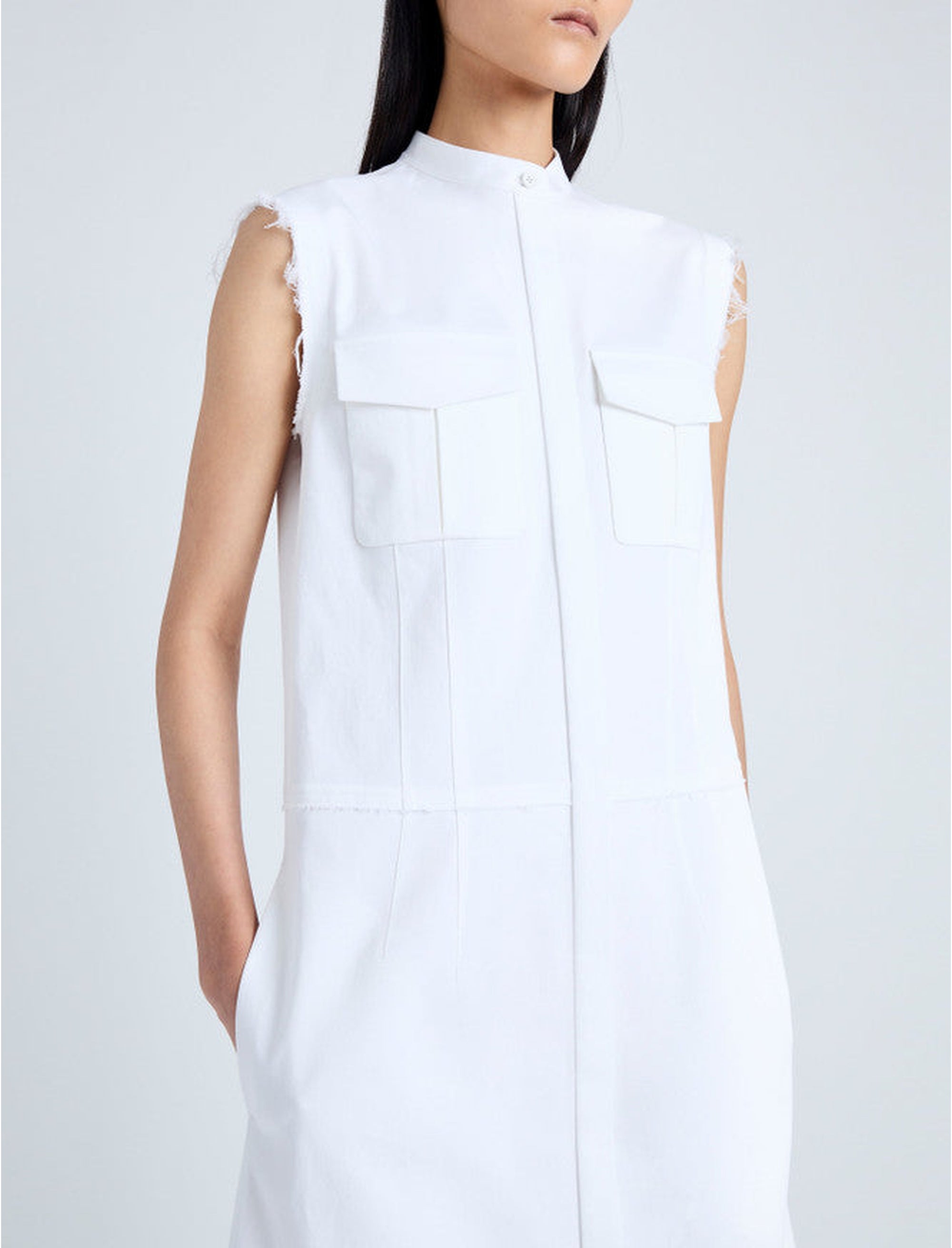 Robe Erica en sergé en coton - Off White