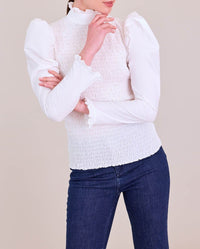 Adorable cotton blouse - White