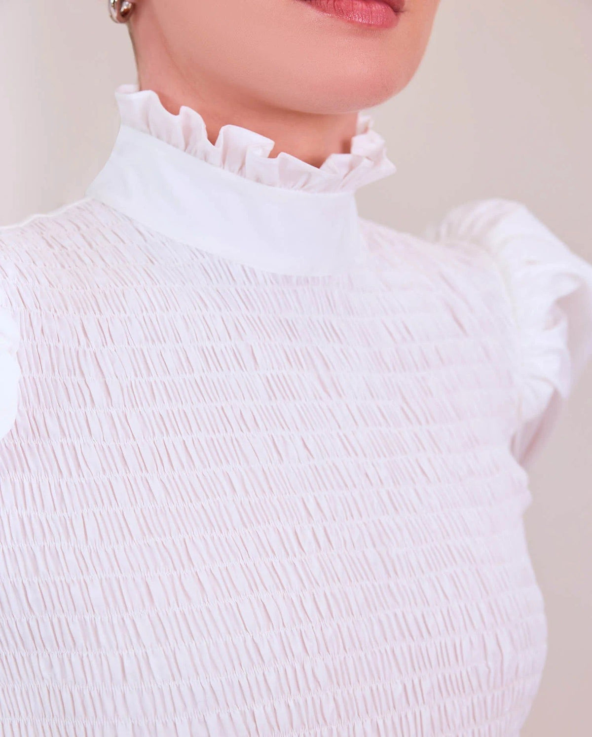 Adorable cotton blouse - White