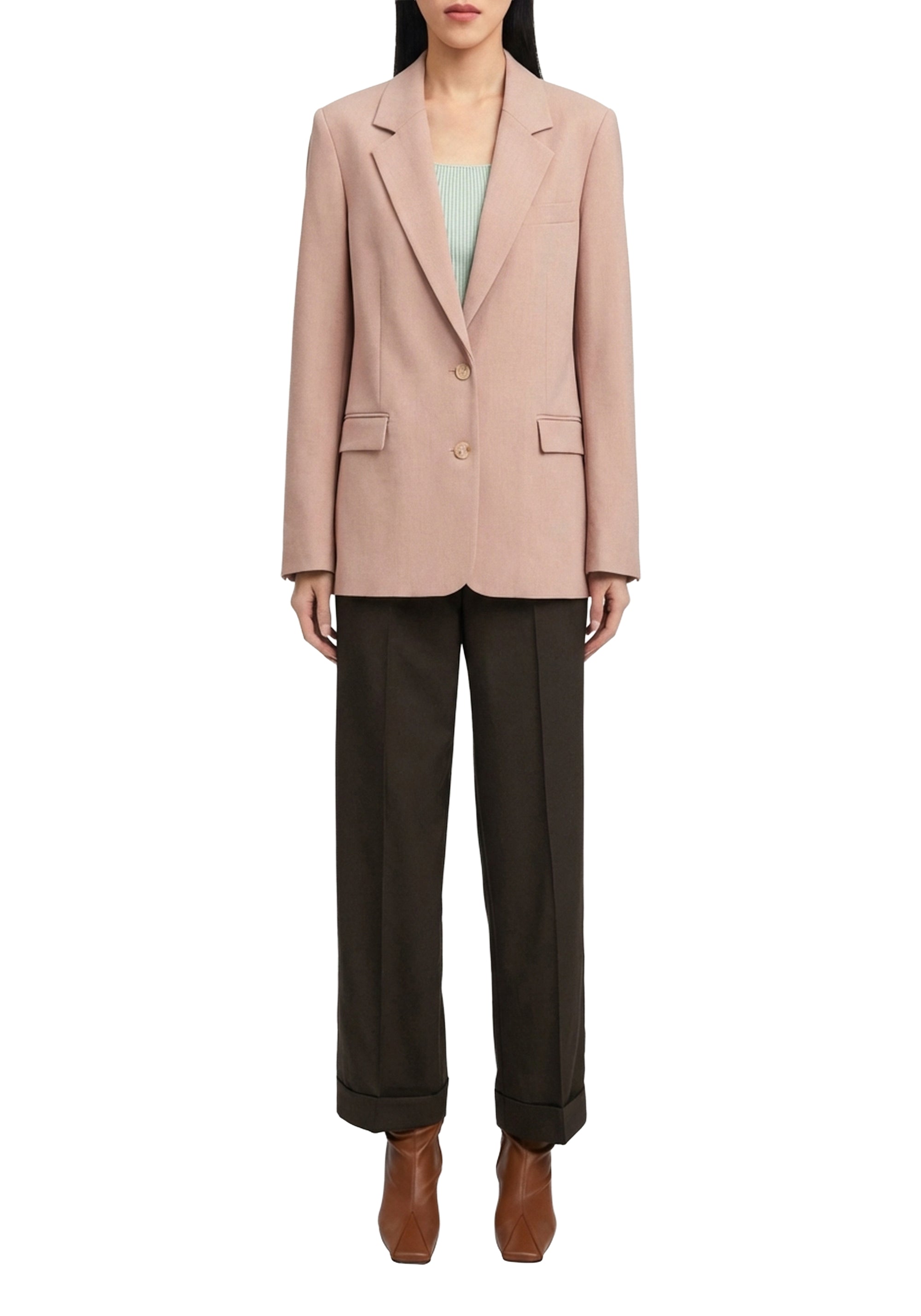 Blazer Tonka à simple boutonnage - Pale Rose
