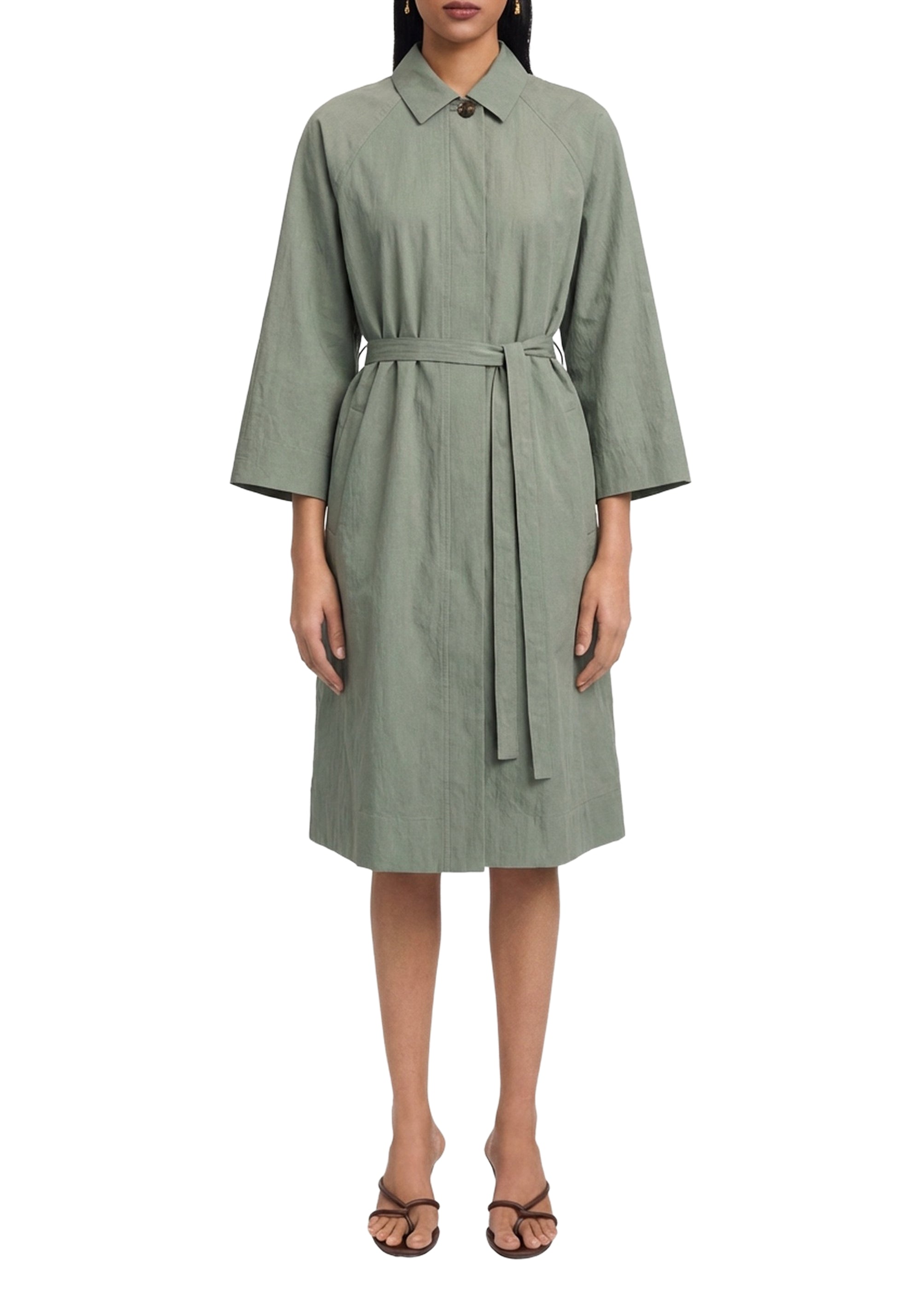 Trench-coat Ginsberg en lin - Khaki