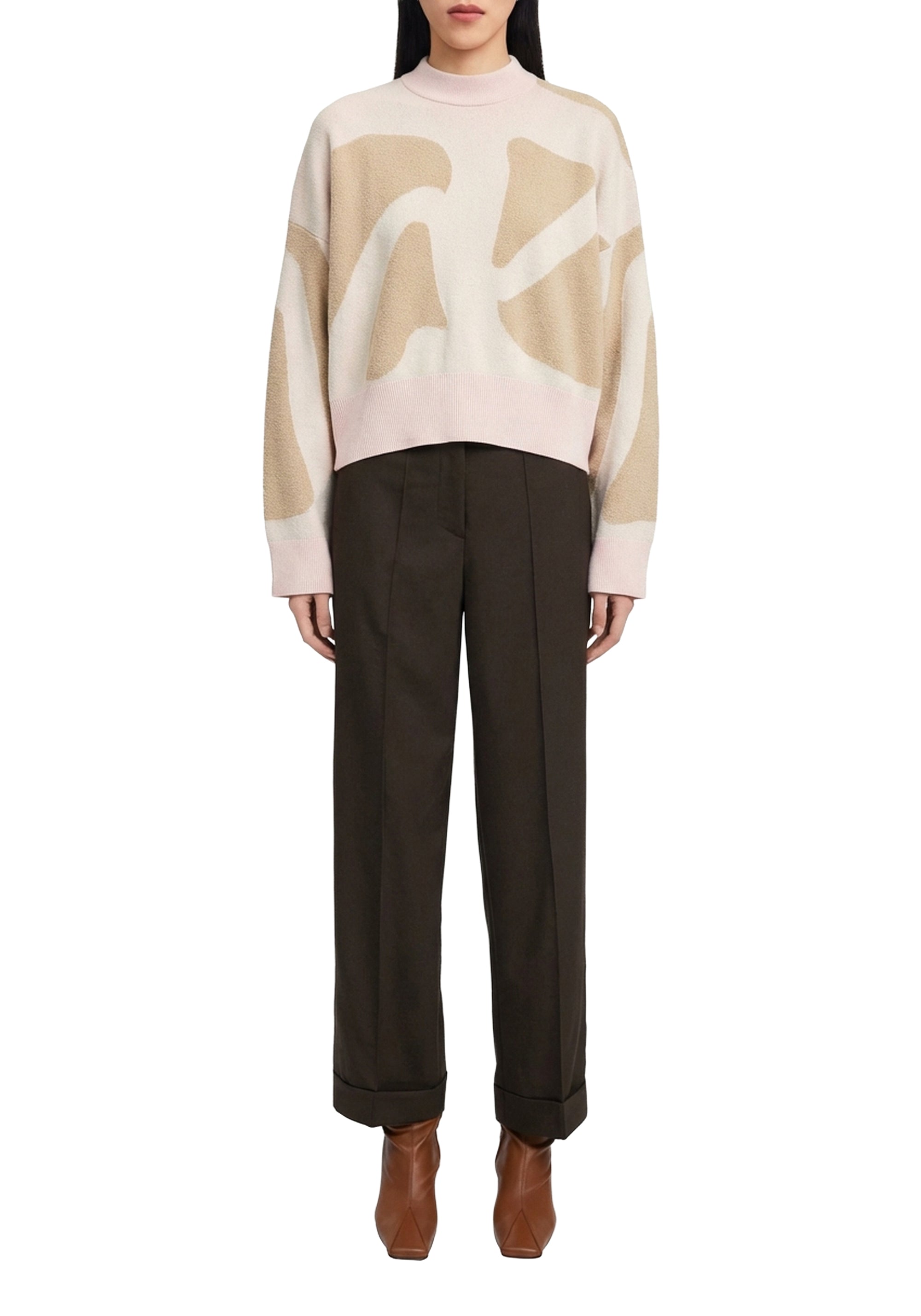Wolfe A-pattern jumper - Blush