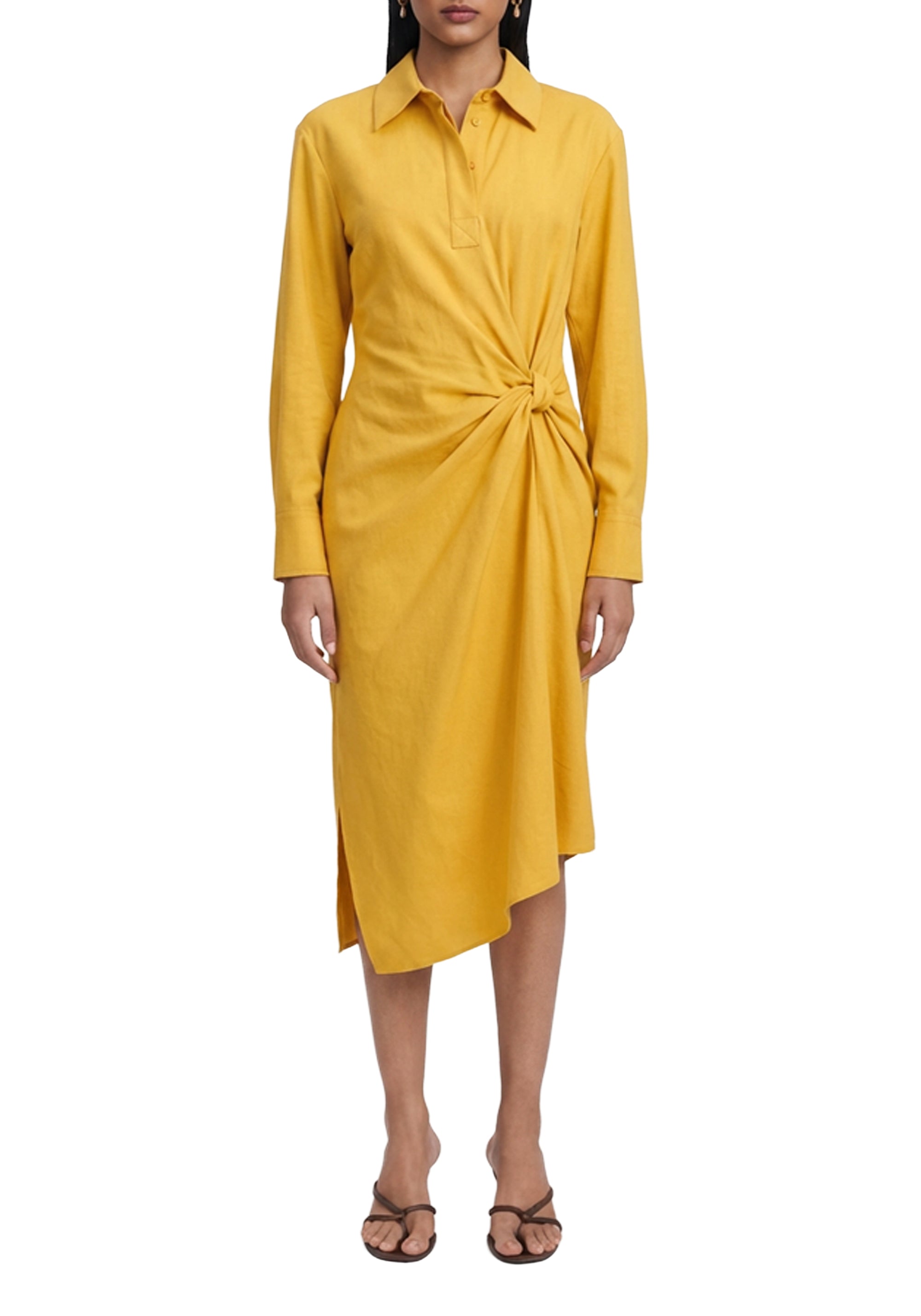 Robe Minerva en cuir - Ananas