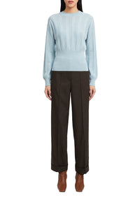 Shabby wool funnel neck jumper - Ice Blue