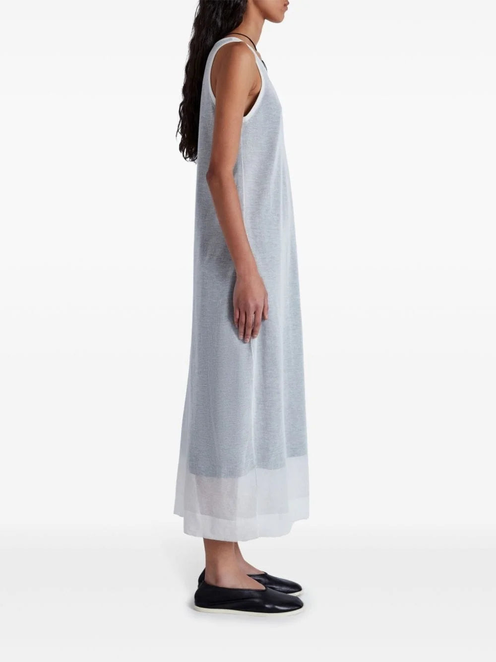 Robe en tricot transparent Simmons - Off White & Black