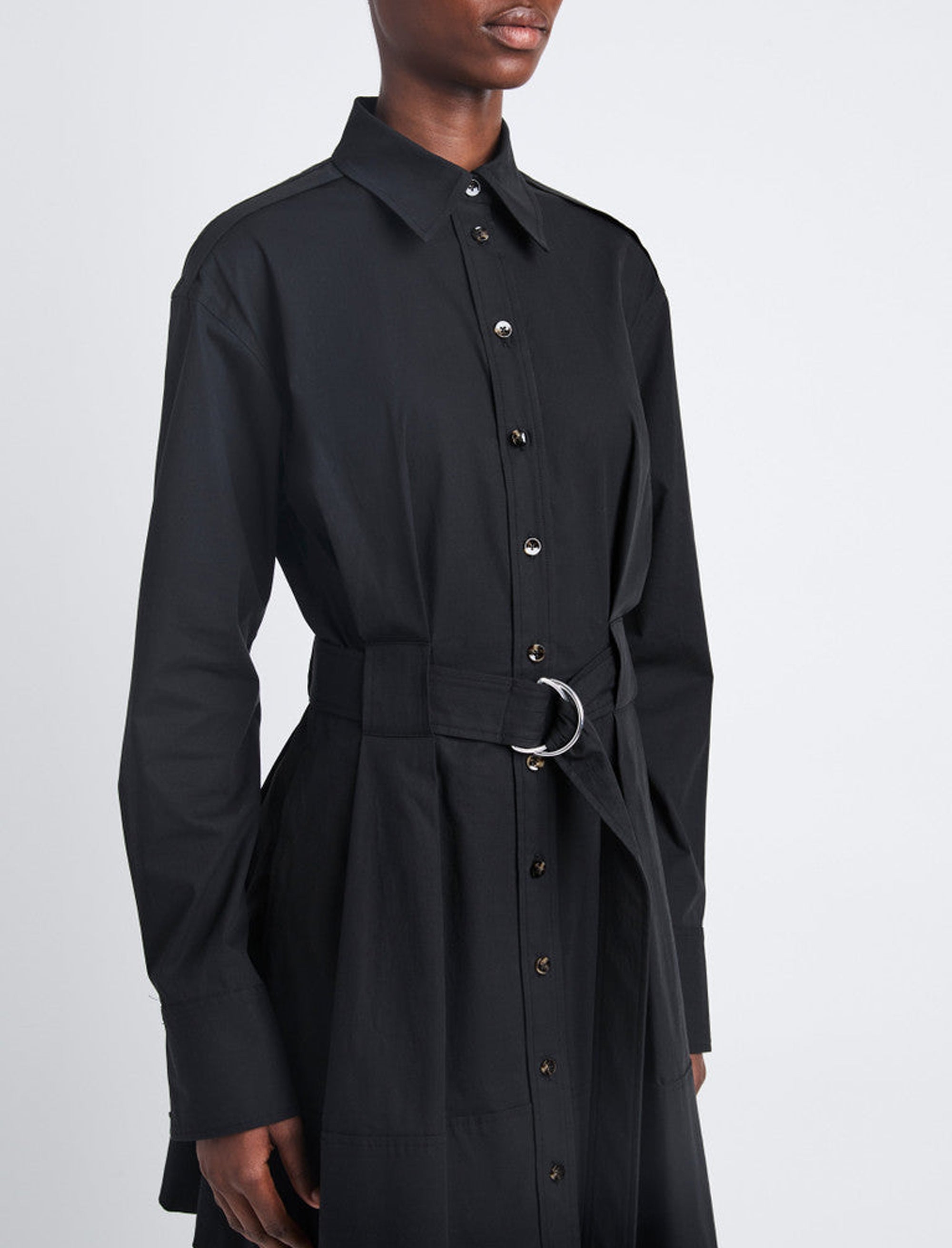 Robe Sammy en popeline de coton - Black