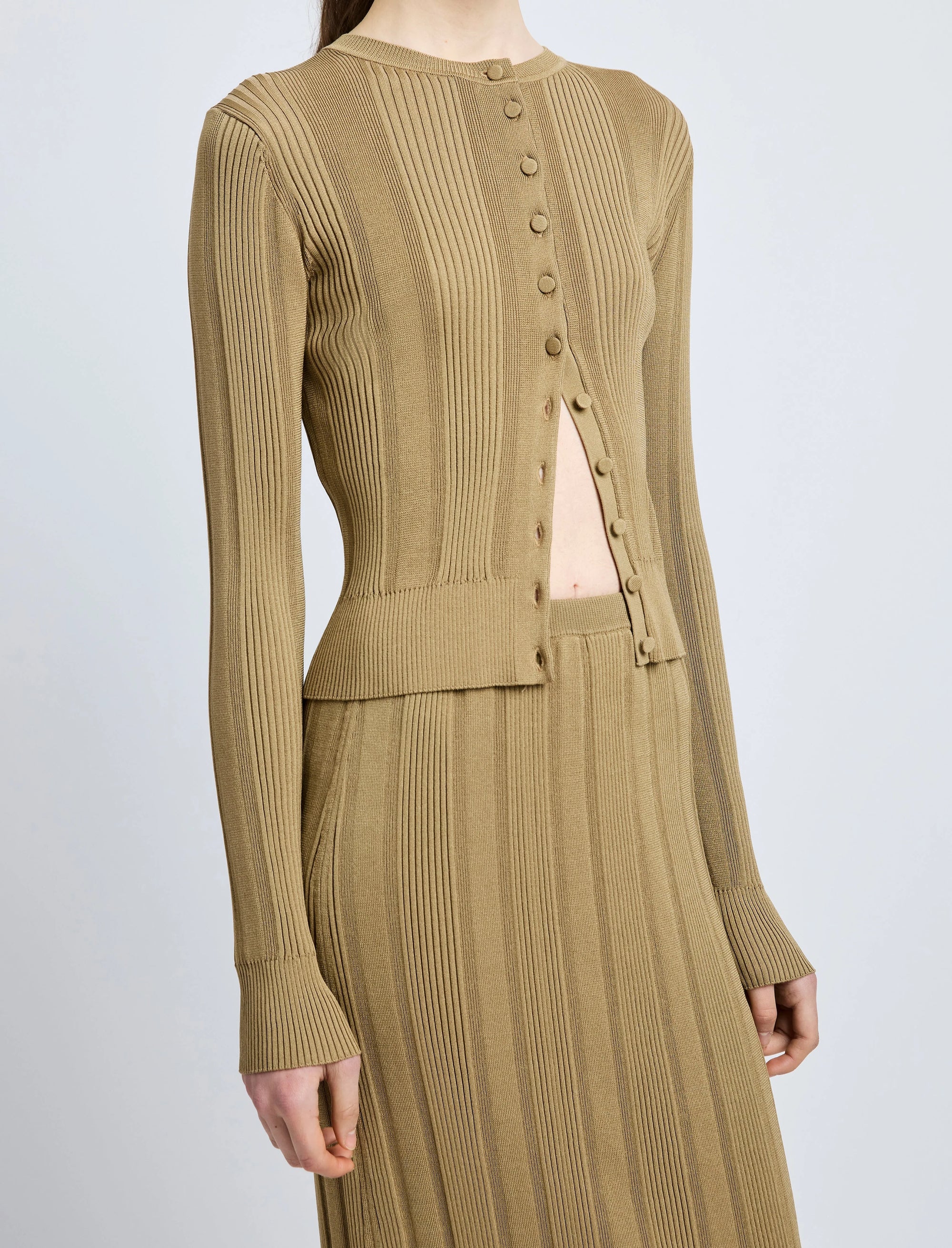 Pull à manches longues en maille - Bronze