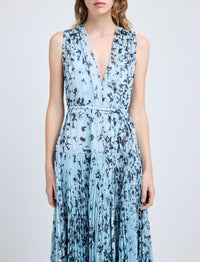Robe Pat en chiffon imprimé - Sky Blue Multicolor