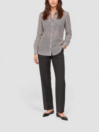 BLACK-ECRU BLOUSE