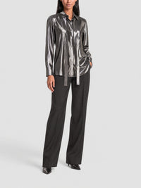 CHARCOAL-SILVER BLOUSE