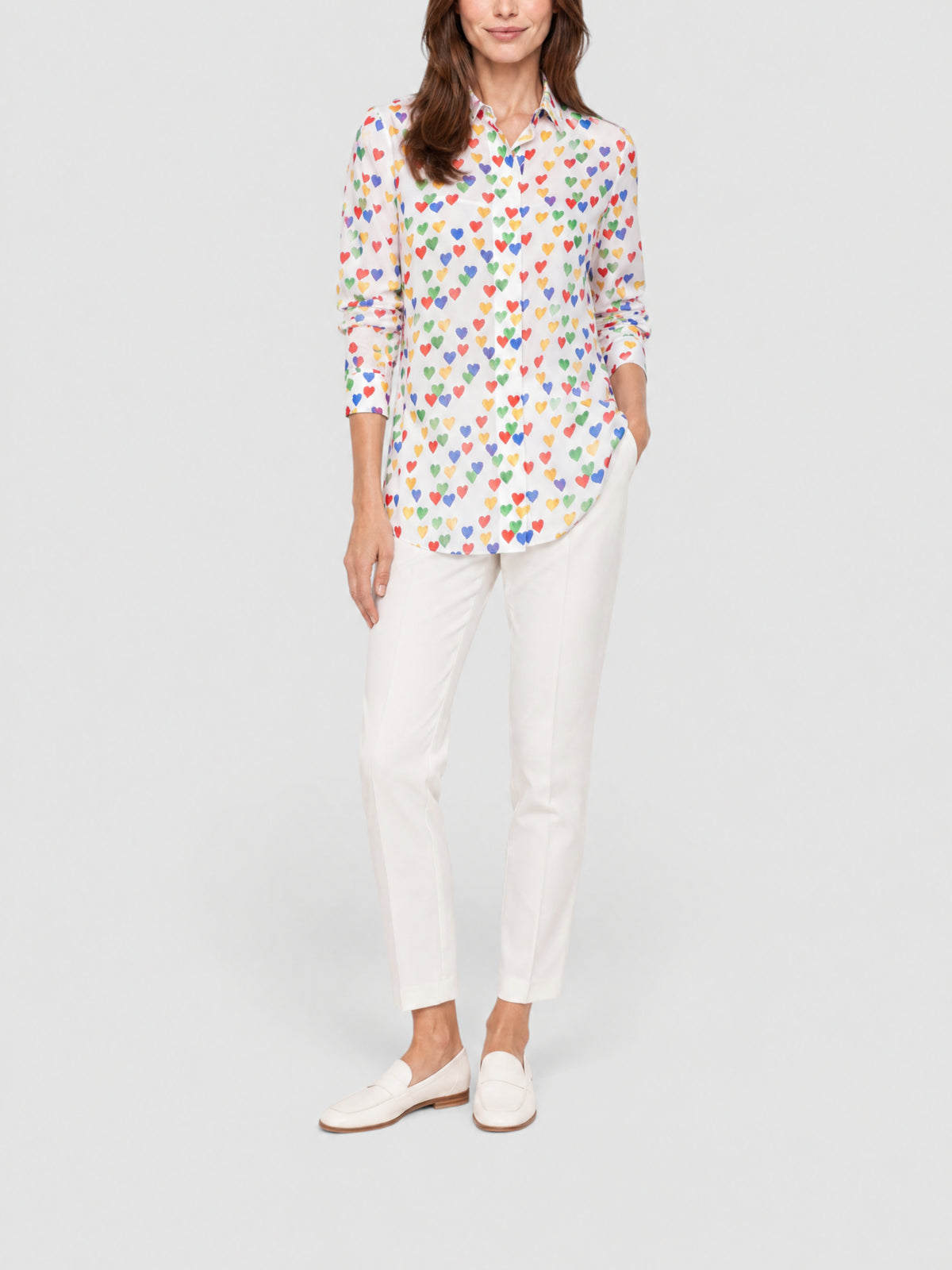 ECRU-MULTICOLOR BLOUSE