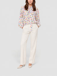 ECRU-MULTICOLOR BLOUSE