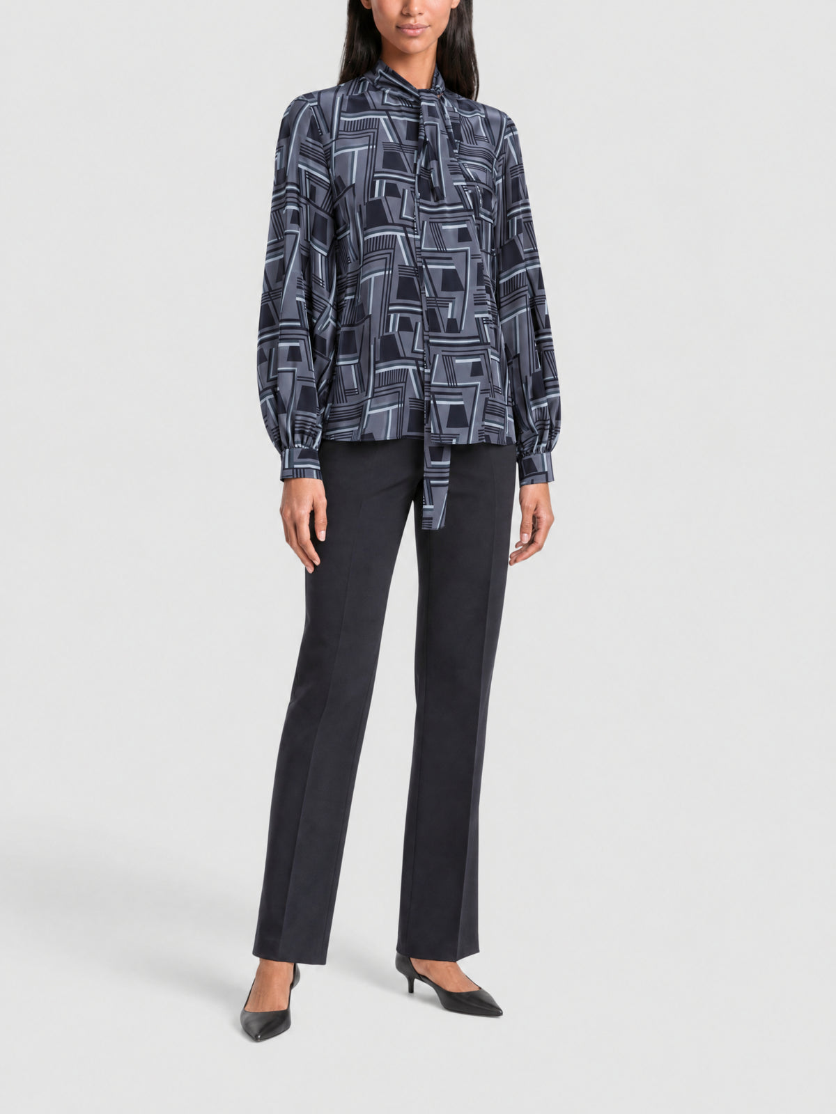 CHARCOAL-BLACK BLOUSE