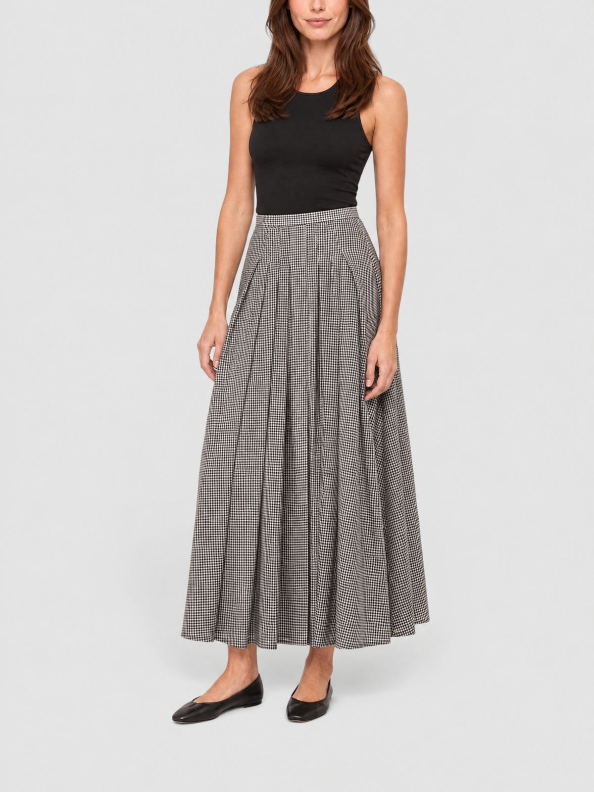 BLACK-ECRU SKIRT