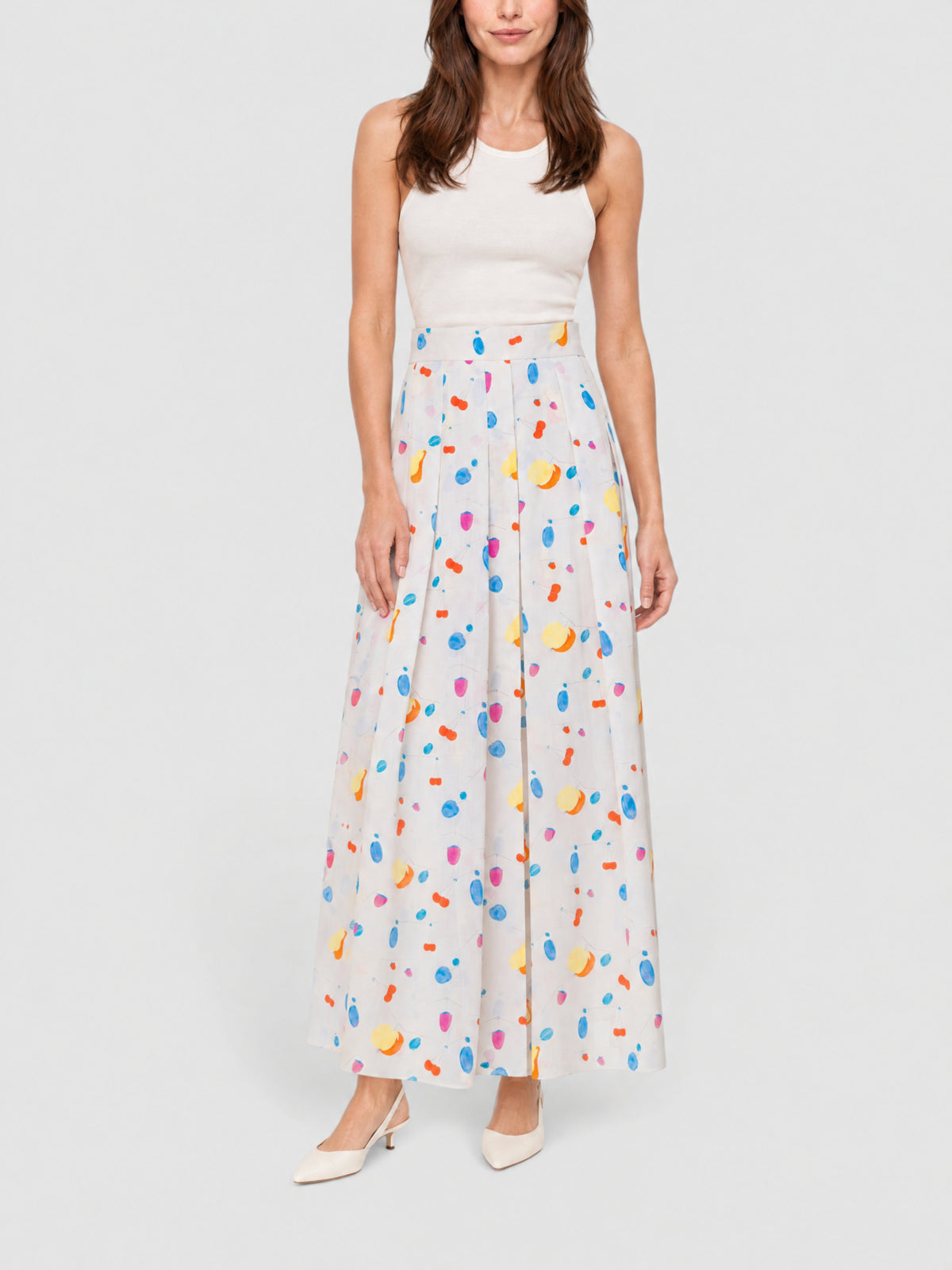 GREIGE-MULTICOLOR SKIRT