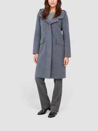 Parka à capuche Octavius en laine - Grey
