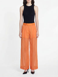 Sheer leg trousers - Orange