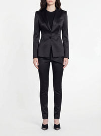 Veste en soie mélangée à découpes - Black
